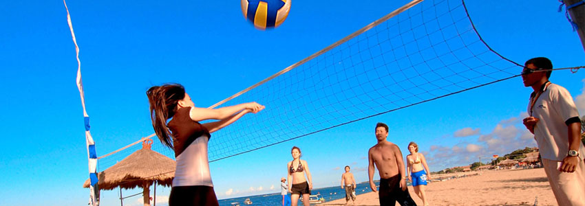 Grand Mirage Resort Bali activiteis volley ball at the beach