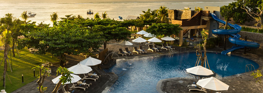 Main Pool at the Family Paradise with pool slides