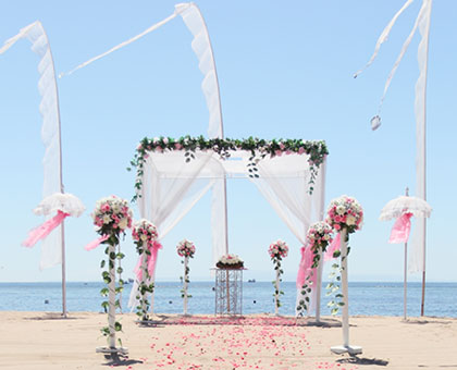 Bali beach wedding venue, Beach wedding with the unobstructed beach as a background