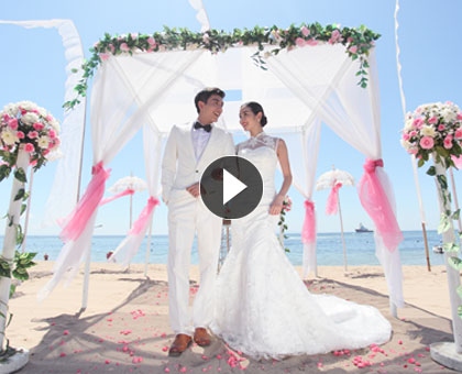 play wedding video, Remarkable wedding at Grand Mirage Resort